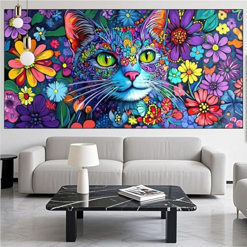 Diamond Painting Katze Diamond Painting Erwachsene Groß xxl 60x120cm Diamant Malerei Blume Malen Nach Zahlen DIY Strass Kunst Mosaikherstellung Crystal Stickerei Malerei Kits für Home Dekor KM-809 Diamond Painting Katze Diamond Painting Erwachsene Groß xxl 60x120cm Diamant Malerei Blume Malen Nach Zahlen DIY Strass Kunst Mosaikherstellung Crystal Stickerei Malerei Kits für Home Dekor KM-809 von Generic