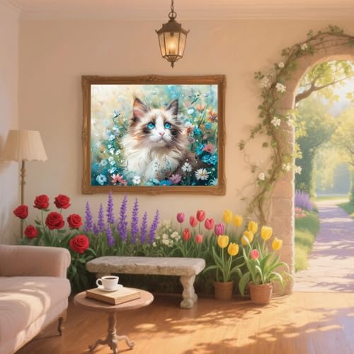 Diamond Painting Katze Diamond Painting Kinder Blume Diamant Kunst Bilder Anfänger Diamant Malerei Stickerei Kreuzstich DIY Malen Nach Zahlen Mosaikherstellung,Dekoration Geschenke 60x90cm ZQ596 Diamond Painting Katze Diamond Painting Kinder Blume Diamant Kunst Bilder Anfänger Diamant Malerei Stickerei Kreuzstich DIY Malen Nach Zahlen Mosaikherstellung,Dekoration Geschenke 60x90cm ZQ596 von Generic