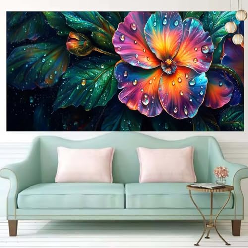 Diamond Painting Kinder Blume Diamond Painting Erwachsene 60×150cm Diamant Art Bilder Droplet Malen Nach Zahlen DIY 5D Diamant Malerei Crystal Art Bastelset für Zimmer Deko Wohnzimmer,Geschenke T412 von Generic