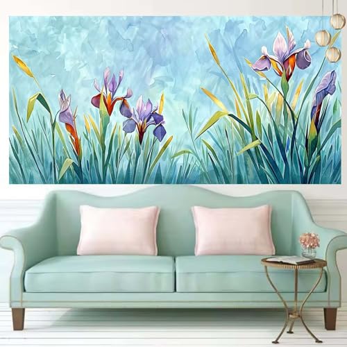 Diamond Painting Kinder Blume Diamond Painting Erwachsene 60×150cm Diamant Art Bilder Farm Malen Nach Zahlen DIY 5D Diamant Malerei Crystal Art Bastelset für Zimmer Deko Wohnzimmer,Geschenke T382 von Generic