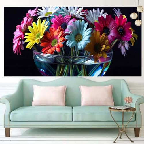 Diamond Painting Kinder Blume Diamond Painting Erwachsene Groß XXL 100×200cm Diamant Art Bilder Art Malen Nach Zahlen DIY 5D Diamant Malerei Crystal Art Bastelset Zimmer Deko Wohnzimmer,Geschenke T420 von Generic