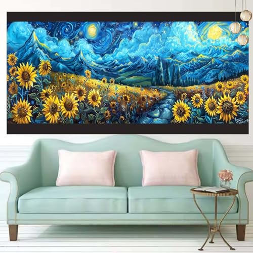 Diamond Painting Kinder Blume Diamond Painting Erwachsene Small 30×75cm Diamant Art Bilder The Sky Malen Nach Zahlen DIY 5D Diamant Malerei Crystal Art Bastelset Zimmer Deko Wohnzimmer,Geschenke T414 von Generic