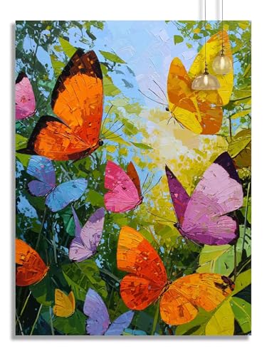 Diamond Painting Kinder Cartoon Diamond Painting Klein 55x70cm Basteln Mädchen 10 Jahre Schmetterling, DIY Eckige Steine Strass Stickerei Kreuzstich Leinwand Bilder für Home Wall Décor Geschenke z813f von Generic