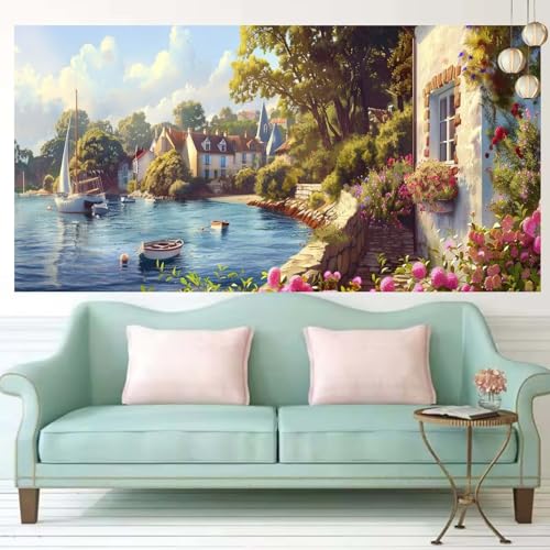 Diamond Painting Kinder Die Seine Diamond Painting Erwachsene Groß XXL 100×200cm Diamant Art Bilder Tree· Malen Nach Zahlen DIY 5D Diamant Malerei Crystal Art Bastelset Deko Wohnzimmer,Geschenke T852 von Generic
