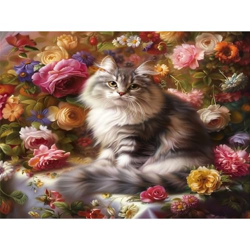 Diamond Painting Kinder Katze Diamant Painting Bilder Blume Diamant Malerei kits Erwachsene 90x130cm DIY Stickerei Kreuzstich Malen Nach Zahlen Anfänger Mosaik Bastelset,Home Wand Deko Geschenke ZQ595 Diamond Painting Kinder Katze Diamant Painting Bilder Blume Diamant Malerei kits Erwachsene 90x130cm DIY Stickerei Kreuzstich Malen Nach Zahlen Anfänger Mosaik Bastelset,Home Wand Deko Geschenke ZQ595 von Generic