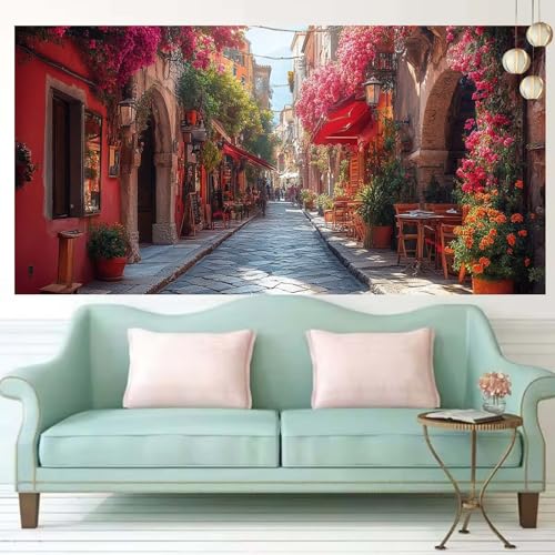 Diamond Painting Kinder Lagern Diamond Painting Erwachsene 60×120cm Diamant Art Bilder Street Malen Nach Zahlen DIY 5D Diamant Malerei Crystal Art Bastelset für Zimmer Deko Wohnzimmer,Geschenke T892 von Generic