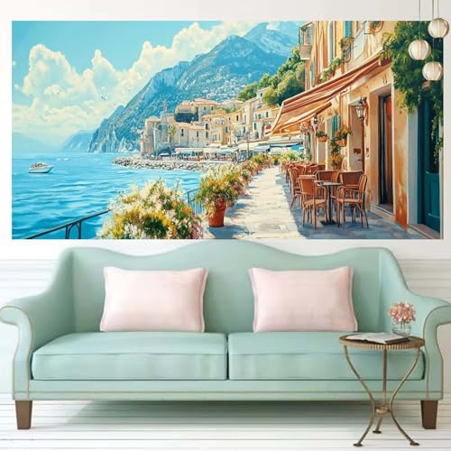 Diamond Painting Kinder Lagern Diamond Painting Erwachsene Small 40×100cm Diamant Art Bilder Seaside Malen Nach Zahlen DIY Diamant Malerei Crystal Art Bastelset Deko Wohnzimmer,Geschenke Frauen T888 von Generic