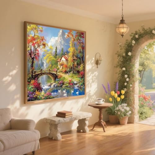 Diamond Painting Kinder Märchen Diamant Painting Bilder Kabine Diamant Malerei kits Erwachsene 45x60cm DIY Stickerei Kreuzstich Malen Nach Zahlen Anfänger Mosaik Bastelset,Home Deko Geschenke ZQ951 von Generic
