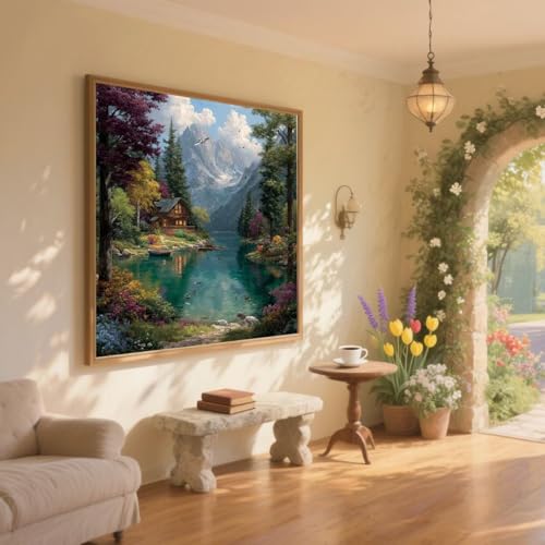 Diamond Painting Kinder Wald Diamant Painting Bilder See Diamant Malerei kits Erwachsene 60x90cm DIY Stickerei Kreuzstich Malen Nach Zahlen Anfänger Mosaik Bastelset,Home Wand Deko Geschenke ZQ843 Diamond Painting Kinder Wald Diamant Painting Bilder See Diamant Malerei kits Erwachsene 60x90cm DIY Stickerei Kreuzstich Malen Nach Zahlen Anfänger Mosaik Bastelset,Home Wand Deko Geschenke ZQ843 von Generic