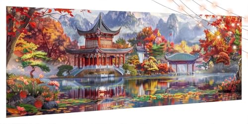 Diamond Painting Landschaft, Diamant Painting Bilder Erwachsene Pavillon, DIY Diamond Arts Kinder Malen Nach Zahlen Bastelset, 5D Diamant Kunst Malerei Stickerei Set, Home Wand Dekor 40x90cm T185 Diamond Painting Landschaft, Diamant Painting Bilder Erwachsene Pavillon, DIY Diamond Arts Kinder Malen Nach Zahlen Bastelset, 5D Diamant Kunst Malerei Stickerei Set, Home Wand Dekor 40x90cm T185 von Generic