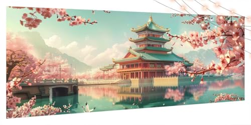 Diamond Painting Landschaft, Diamant Painting Bilder Erwachsene Turm, DIY Diamond Art Kinder Malen Nach Zahlen Bastelset, 5D Diamant Kunst Malerei Stickerei Set,Geschenke Home Wand Dekor 80x180cm T181 von Generic