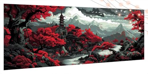 Diamond Painting Landschaft, Diamond Painting Erwachsene Groß XXL 100x200cm, DIY Diamand Art Mosaikherstellung Zubehör,5D Diamant Stickerei Kits für Anfänger und Kinder,Wand Dekor Wohnzimmer Baum T172 von Generic