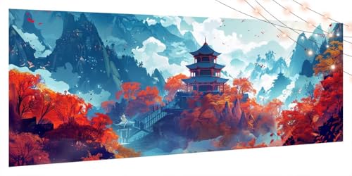 Diamond Painting Landschaft, Diamond Painting Erwachsene Groß XXL 100x200cm, DIY Diamand Art Mosaikherstellung Zubehör,5D Diamant Stickerei Kits für Anfänger und Kinder,Wand Dekor Wohnzimmer Turm T182 von Generic