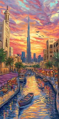 Diamond Painting Landschaft, Diamond Painting Erwachsene Kinder Stadt, DIY Diamantmalerei Handwerk, Mosaikherstellung Crystal Strass Malerei Kit, Als Geschenk, Wanddekoration für Hause 90x180cm C-785 Diamond Painting Landschaft, Diamond Painting Erwachsene Kinder Stadt, DIY Diamantmalerei Handwerk, Mosaikherstellung Crystal Strass Malerei Kit, Als Geschenk, Wanddekoration für Hause 90x180cm C-785 von Generic