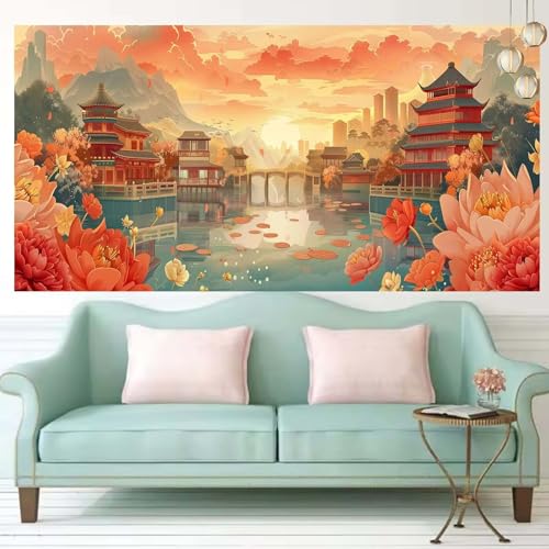 Diamond Painting Landschaft Diamant Painting Bilder Kinder Beautiful,DIY Malen Nach Zahlen Erwachsene Bastelset Kits Crystal Strass Mosaic Craft Set,Diamant Malerei Wall Decor Geschenk 20x50cm X182 von Generic