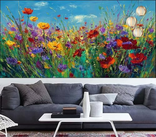 Diamond Painting Landschaft Diamond Painting Kinder Blume Diamant Malerei Anfänger Diamant Kunst Malerei Stickerei set,DIY Malen Nach Zahlen Bastelset Erwachsene Kristall Puzzle,Gift 90x250cm VQ-609 von Generic