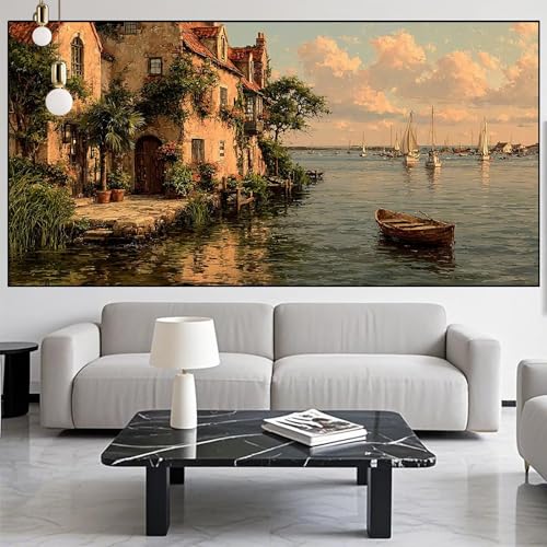 Diamond Painting Landschaft Diamont Painting Bilder Boot Malen Nach Zahlen Set für Kinder Erwachsene,5D Vollbohrung Crystal Bastelset Mädchen Mosaikherstellung,Malerei Geschenke 90x180cm LK-213 Diamond Painting Landschaft Diamont Painting Bilder Boot Malen Nach Zahlen Set für Kinder Erwachsene,5D Vollbohrung Crystal Bastelset Mädchen Mosaikherstellung,Malerei Geschenke 90x180cm LK-213 von Generic