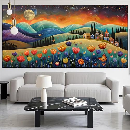 Diamond Painting Landschaft Diamont Painting Bilder Mond Malen Nach Zahlen Set für Kinder Erwachsene,5D Vollbohrung Crystal Bastelset Mädchen Mosaikherstellung,DIY Diamant Malerei 60x180cm KM-986 Diamond Painting Landschaft Diamont Painting Bilder Mond Malen Nach Zahlen Set für Kinder Erwachsene,5D Vollbohrung Crystal Bastelset Mädchen Mosaikherstellung,DIY Diamant Malerei 60x180cm KM-986 von Generic