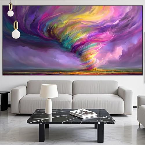Diamond Painting Landschaft Diamont Painting Bilder Tornado Malen Nach Zahlen Set für Kinder Erwachsene,5D Vollbohrung Crystal Bastelset Mädchen Mosaikherstellung,DIY Diamant Malerei 100x300cm KM-874 Diamond Painting Landschaft Diamont Painting Bilder Tornado Malen Nach Zahlen Set für Kinder Erwachsene,5D Vollbohrung Crystal Bastelset Mädchen Mosaikherstellung,DIY Diamant Malerei 100x300cm KM-874 von Generic