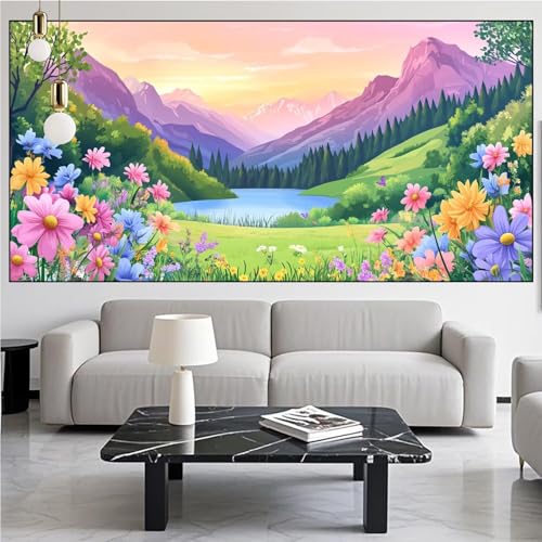 Diamond Painting Landschaft Diamont Painting Bilder Wald Malen Nach Zahlen Set für Kinder Erwachsene,5D Vollbohrung Crystal Bastelset Mädchen Mosaikherstellung,DIY Diamant Malerei 50x150cm KM-982 Diamond Painting Landschaft Diamont Painting Bilder Wald Malen Nach Zahlen Set für Kinder Erwachsene,5D Vollbohrung Crystal Bastelset Mädchen Mosaikherstellung,DIY Diamant Malerei 50x150cm KM-982 von Generic