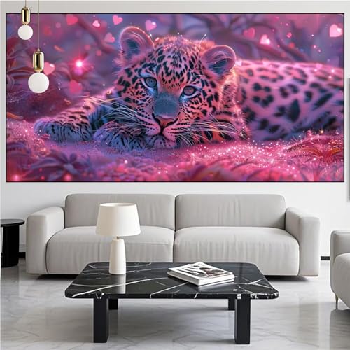 Diamond Painting Leopard Diamont Painting Bilder Tier Malen Nach Zahlen Set für Kinder Erwachsene,5D Vollbohrung Crystal Bastelset Mädchen Mosaikherstellung,DIY Diamant Malerei,Gifts 40x100cm KM-960 Diamond Painting Leopard Diamont Painting Bilder Tier Malen Nach Zahlen Set für Kinder Erwachsene,5D Vollbohrung Crystal Bastelset Mädchen Mosaikherstellung,DIY Diamant Malerei,Gifts 40x100cm KM-960 von Generic