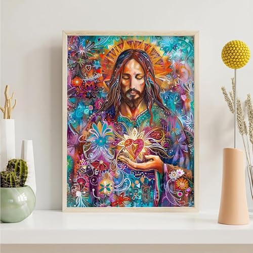 Diamond Painting Liebe, Mann Diamond Painting Erwachsene Anfänger, DIY 5D Runder Vollbohrer Diamant Malerei Stickerei Set Kreuzstich Set zur Home Wand Dekoration Geschenke 50x65 cm PjY5152 6-O von Generic