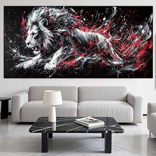 Diamond Painting Löwe Diamond Painting Erwachsene Groß xxl 80x200cm Diamant Malerei Tier Malen Nach Zahlen DIY Strass Kunst Mosaikherstellung Crystal Stickerei sets für Home Wand Dekor Geschenke XD889 Diamond Painting Löwe Diamond Painting Erwachsene Groß xxl 80x200cm Diamant Malerei Tier Malen Nach Zahlen DIY Strass Kunst Mosaikherstellung Crystal Stickerei sets für Home Wand Dekor Geschenke XD889 von Generic