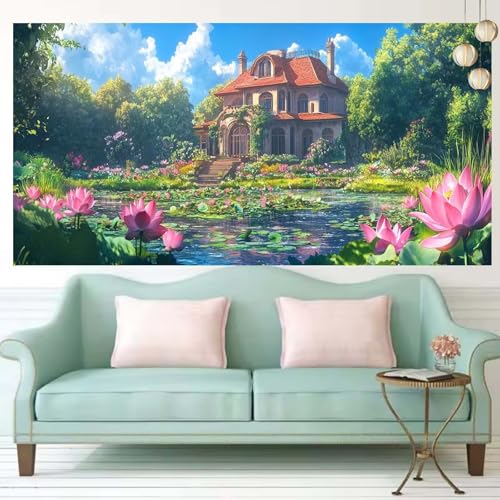 Diamond Painting Lotus Diamond Painting Kinder 20×50cm Diamant Bilder Lake 5D DIY Bastelset Erwachsene Groß Diamant Malerei Kits Full Crystal Strass Mosaic Stickerei Wand Deko,Mädchen Geschenk T267 Diamond Painting Lotus Diamond Painting Kinder 20×50cm Diamant Bilder Lake 5D DIY Bastelset Erwachsene Groß Diamant Malerei Kits Full Crystal Strass Mosaic Stickerei Wand Deko,Mädchen Geschenk T267 von Generic