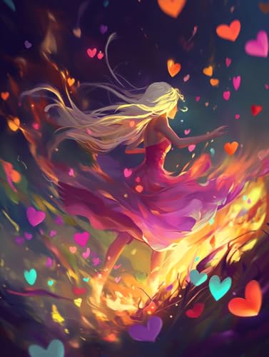 Diamond Painting Mädchen 5D Diamond Painting Zubehör Traum Diamant Bilder Basteln Erwachsene Zubehör Groß xxl Eckige Steine Kit Daiments Cross Stickerei Kunsthandwerk, Als Home Décor 100x150cm h-93 von Generic