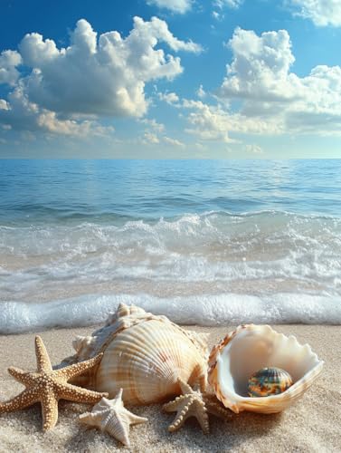 Diamond Painting Meer 5D Diamond Painting Zubehör Strand Diamant Bilder Basteln Erwachsene Zubehör Groß xxl Eckige Steine Kit Daiments Cross Stickerei Kunsthandwerk, Home Décor Geschenk 45x60cm h-217 von Generic