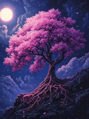 Diamond Painting Mond Diamant Painting Bilder Erwachsene Baum Rund Full Drill Diamant Malere Crystal art Stickerei Kreuzstich Diy Mosaikherstellung Bastelset for Home Wand Dekor Geschenke 40x60cm T162 Diamond Painting Mond Diamant Painting Bilder Erwachsene Baum Rund Full Drill Diamant Malere Crystal art Stickerei Kreuzstich Diy Mosaikherstellung Bastelset for Home Wand Dekor Geschenke 40x60cm T162 von Generic