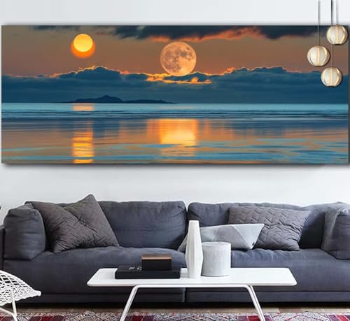 Diamond Painting Mond Diamond Painting Kinder See Diamant Malerei Anfänger Diamant Kunst Malerei Stickerei set,DIY Malen Nach Zahlen Bastelset Erwachsene Kristall Puzzle Home Geschenke 40x100cm F960 Diamond Painting Mond Diamond Painting Kinder See Diamant Malerei Anfänger Diamant Kunst Malerei Stickerei set,DIY Malen Nach Zahlen Bastelset Erwachsene Kristall Puzzle Home Geschenke 40x100cm F960 von Generic