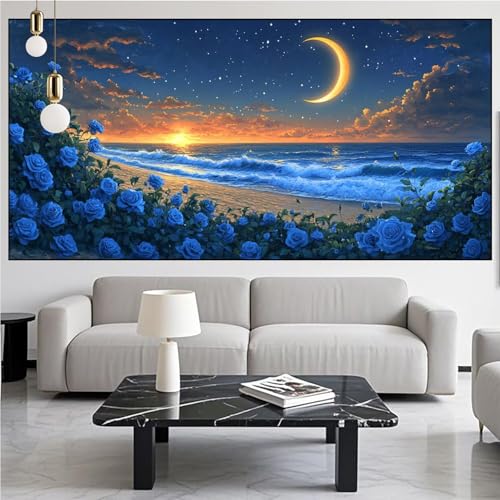 Diamond Painting Mond Diamont Painting Bilder Rose Malen Nach Zahlen Set für Kinder Erwachsene,5D Vollbohrung Crystal Bastelset Mädchen Mosaikherstellung,DIY Diamant Malerei,Geschenke 100x300cm KM-848 Diamond Painting Mond Diamont Painting Bilder Rose Malen Nach Zahlen Set für Kinder Erwachsene,5D Vollbohrung Crystal Bastelset Mädchen Mosaikherstellung,DIY Diamant Malerei,Geschenke 100x300cm KM-848 von Generic