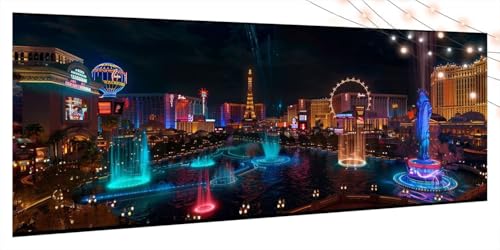Diamond Painting Nachtszene, Diamant Painting Bilder Erwachsene Stadt, DIY Diamond Art Kinder Malen Nach Zahlen Bastelset, 5D Diamant Kunst Malerei Stickerei, Geschenke Home Wand Dekor 50x110cm T1059 von Generic