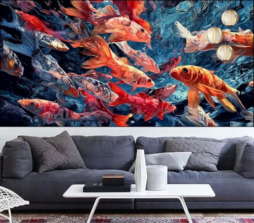 Diamond Painting Ozean Diamond Painting Kinder Fisch Diamant Malerei Anfänger Diamant Kunst Malerei Stickerei set,DIY Malen Nach Zahlen Bastelset Erwachsene Kristall Puzzle,Geschenke 50x120cm VQ-327 von Generic