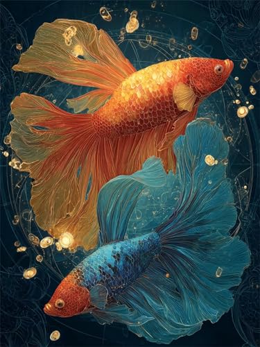 Diamond Painting Paar Diamond Painting Kinder 30x50cm Klein Diamant Malerei Bilder Fisch, DIY Vollbohrer Diamanten Malerei Stickerei Kreuzstich Malerei Bastelset Kits, Geschenk Mädchen 9 jahre z59-t Diamond Painting Paar Diamond Painting Kinder 30x50cm Klein Diamant Malerei Bilder Fisch, DIY Vollbohrer Diamanten Malerei Stickerei Kreuzstich Malerei Bastelset Kits, Geschenk Mädchen 9 jahre z59-t von Generic