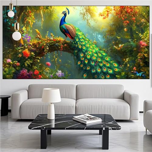 Diamond Painting Pfau Diamont Painting Bilder Blume Malen Nach Zahlen Set für Kinder Erwachsene,5D Vollbohrung Crystal Bastelset Mädchen Mosaikherstellung,DIY Diamant Malerei,Geschenke 40x100cm KM-802 Diamond Painting Pfau Diamont Painting Bilder Blume Malen Nach Zahlen Set für Kinder Erwachsene,5D Vollbohrung Crystal Bastelset Mädchen Mosaikherstellung,DIY Diamant Malerei,Geschenke 40x100cm KM-802 von Generic