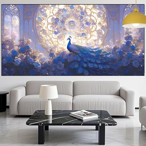 Diamond Painting Pfau Diamont Painting Bilder Blume Malen Nach Zahlen Set für Kinder Erwachsene,5D Vollbohrung Crystal Bastelset Mädchen Mosaikherstellung,Diamant Malerei Geschenke 100x300cm YM-858 Diamond Painting Pfau Diamont Painting Bilder Blume Malen Nach Zahlen Set für Kinder Erwachsene,5D Vollbohrung Crystal Bastelset Mädchen Mosaikherstellung,Diamant Malerei Geschenke 100x300cm YM-858 von Generic