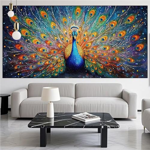 Diamond Painting Pfau Diamont Painting Bilder Tier Malen Nach Zahlen Set für Kinder Erwachsene,5D Vollbohrung Crystal Bastelset Mädchen Mosaikherstellung,DIY Diamant Malerei,Gifts 100x300cm KM-1012 Diamond Painting Pfau Diamont Painting Bilder Tier Malen Nach Zahlen Set für Kinder Erwachsene,5D Vollbohrung Crystal Bastelset Mädchen Mosaikherstellung,DIY Diamant Malerei,Gifts 100x300cm KM-1012 von Generic