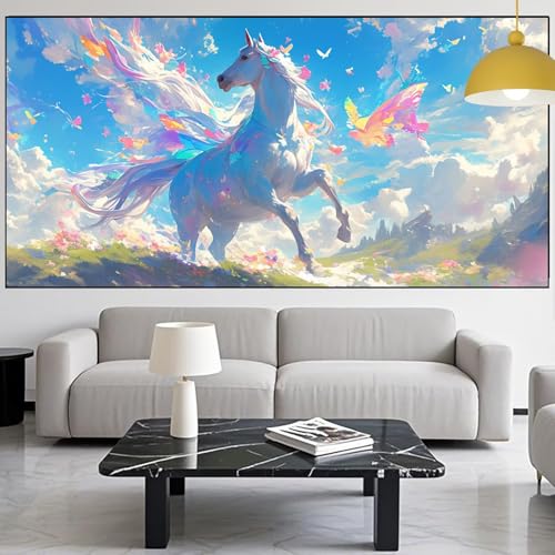 Diamond Painting Pferd Diamont Painting Bilder Landschaft Malen Nach Zahlen Set für Kinder Erwachsene,5D Vollbohrung Crystal Bastelset Mädchen Mosaikherstellung,DIY Diamant Malerei 60x180cm YM-864 Diamond Painting Pferd Diamont Painting Bilder Landschaft Malen Nach Zahlen Set für Kinder Erwachsene,5D Vollbohrung Crystal Bastelset Mädchen Mosaikherstellung,DIY Diamant Malerei 60x180cm YM-864 von Generic