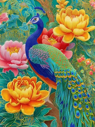 Diamond Painting Pfingstrose Diamond Painting Kinder 40x60cm Diamant Malerei Bilder Pfau, DIY Vollbohrer Diamanten Malerei Stickerei Kreuzstich Malerei Bastelset Kits, Geschenk Mädchen 9 jahre z55-t Diamond Painting Pfingstrose Diamond Painting Kinder 40x60cm Diamant Malerei Bilder Pfau, DIY Vollbohrer Diamanten Malerei Stickerei Kreuzstich Malerei Bastelset Kits, Geschenk Mädchen 9 jahre z55-t von Generic