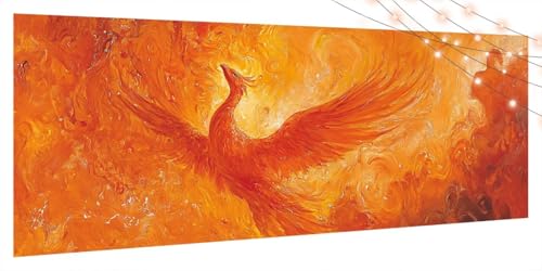 Diamond Painting Phönix, Diamant Painting Bilder Erwachsene Feuer, DIY Diamond Art Kinder Malen Nach Zahlen Bastelset, 5D Diamant Kunst Malerei Stickerei Set, Geschenke Home Wand Dekor 100x200cm T193 von Generic
