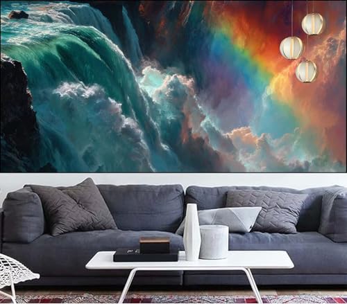 Diamond Painting Regenbogen Diamant Painting Bilder Fallen Malen Nach Zahlen Erwachsene DIY Mosaikherstellung Puzzle,Diamant Malerei Stickerei Kreuzstich set,Deko Geschenke für Frauen 100x300cm VQ-595 von Generic
