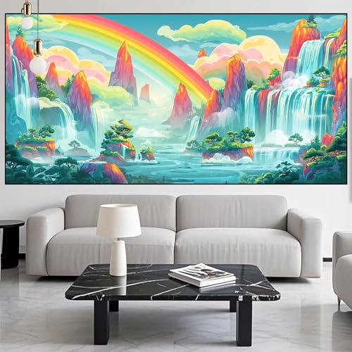 Diamond Painting Regenbogen Diamond Painting Erwachsene Groß xxl 50x150cm Diamant Malerei Landschaft Malen Nach Zahlen DIY Strass Kunst Mosaikherstellung Crystal Stickerei Malerei Kit,Geschenke LK-196 Diamond Painting Regenbogen Diamond Painting Erwachsene Groß xxl 50x150cm Diamant Malerei Landschaft Malen Nach Zahlen DIY Strass Kunst Mosaikherstellung Crystal Stickerei Malerei Kit,Geschenke LK-196 von Generic