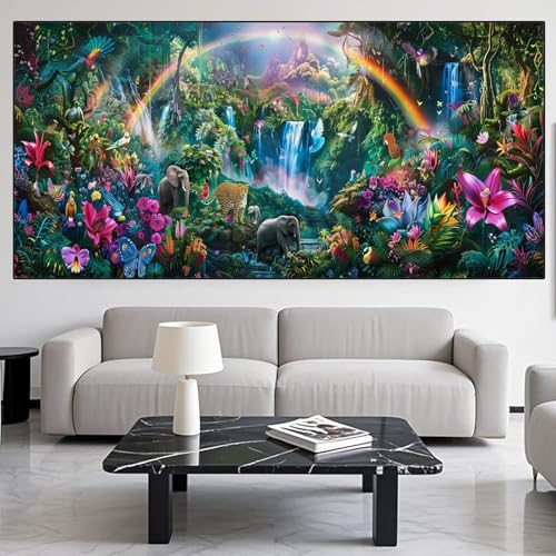 Diamond Painting Regenbogen Diamond Painting Erwachsene Groß xxl 80x160cm Diamant Malerei Tier Malen Nach Zahlen DIY Strass Kunst Mosaikherstellung Crystal Stickerei sets,Home Dekor Geschenke XD133 von Generic
