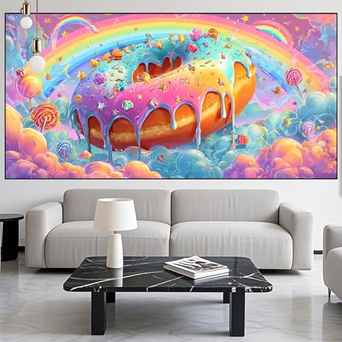 Diamond Painting Regenbogen Diamont Painting Bilder Krapfen Malen Nach Zahlen Set für Kinder Erwachsene,5D Vollbohrung Crystal Bastelset Mädchen Mosaikherstellung,Malerei Geschenke 70x140cm LK-1055 Diamond Painting Regenbogen Diamont Painting Bilder Krapfen Malen Nach Zahlen Set für Kinder Erwachsene,5D Vollbohrung Crystal Bastelset Mädchen Mosaikherstellung,Malerei Geschenke 70x140cm LK-1055 von Generic