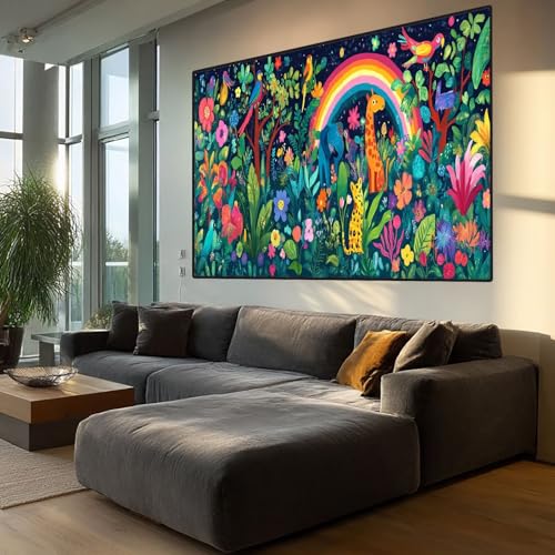 Diamond Painting Regenbogen Diamont Painting Bilder Tier Malen Nach Zahlen set für Erwachsene,5D Vollbohrung Crystal Bastelset Mosaikherstellung,DIY Diamant Malerei für Deko Geschenke 100x300cm XD134 von Generic