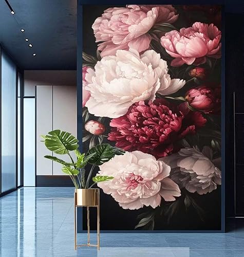 Diamond Painting Rosa Diamond Painting Erwachsene Groß xxl 60x180cm Diamant Malerei Pfingstrose Malen Nach Zahlen DIY Strass Kunst Mosaikherstellung Crystal Stickerei Malerei Kits,Dekor Gifts E579 von Generic