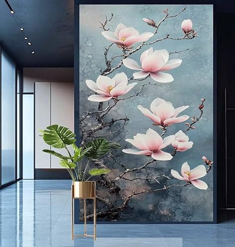 Diamond Painting Rosa Diamond Painting Erwachsene Groß xxl 70x180cm Diamant Malerei Magnolie Malen Nach Zahlen DIY Strass Kunst Mosaikherstellung Crystal Stickerei Malerei Kits,Home Dekor Gifts E580 von Generic