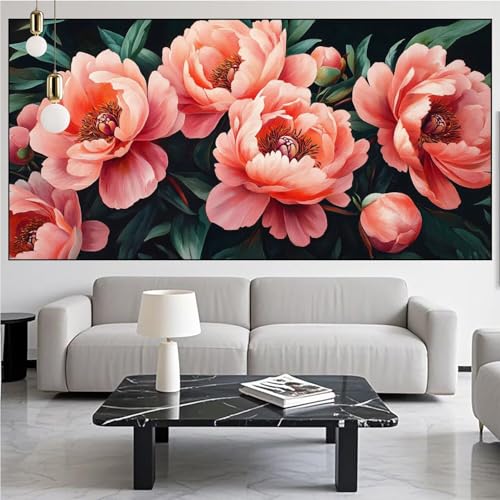 Diamond Painting Rose Diamond Painting Erwachsene 30x80cm Diamant Malerei Blume Malen Nach Zahlen DIY Strass Kunst Mosaikherstellung Crystal Stickerei Malerei Kits für Home Wand Dekor Geschenke KM-69 von Generic